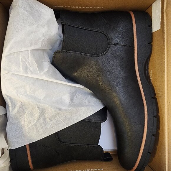 Dr. Scholls Northbound Chelsea Booties Black Faux Leather - b038 - Picture 7 of 9